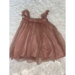 Dudu Cream Toddler Sz. 100 (4) Full Tutu Lined Tank Dress. Adorable, Fun